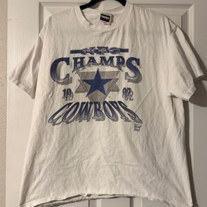 White 1992 NFC Champs Cowboys T-Shirt